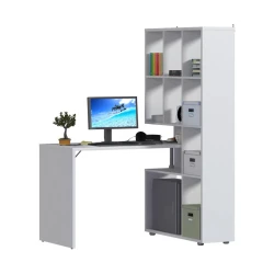 Письменный стол 3563_M2DeskStelWh Белый, ЛДСП, 164.7x59x120.7 см Письменный стол 3563_M2DeskStelWh Белый, ЛДСП, 164.7x59x120.7 см