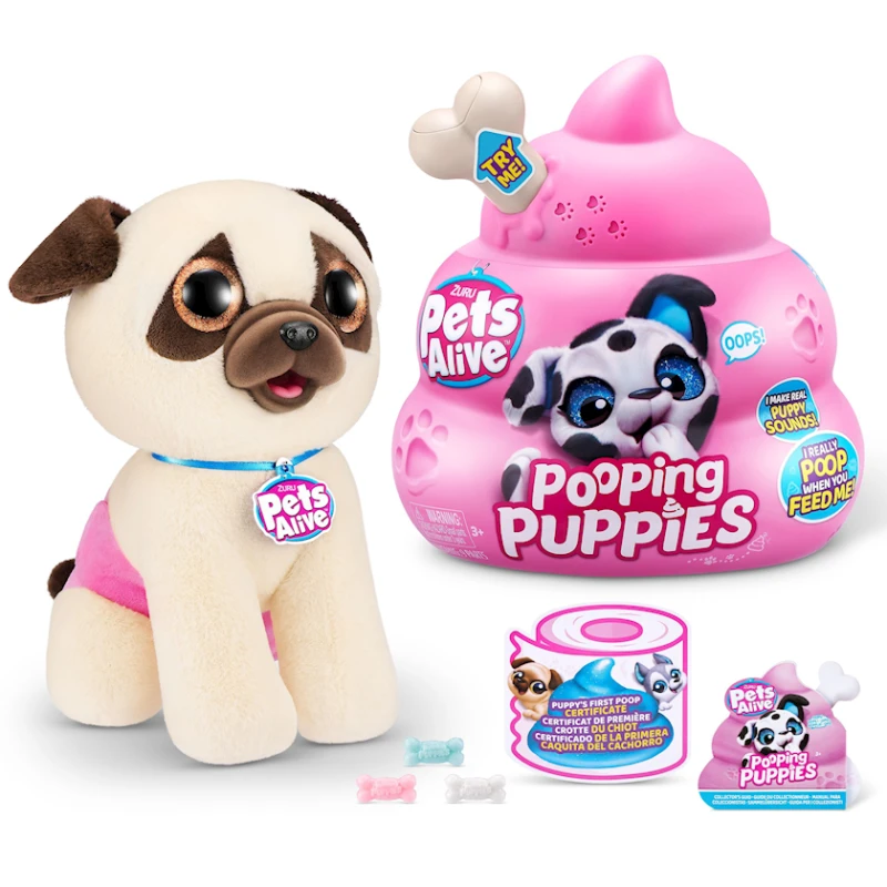 Мягкая игрушка сюрприз Zuru Pets Alive Pooping Puppies, от 3 лет, товар в ассортименте Мягкая игрушка сюрприз Zuru Pets Alive Pooping Puppies, от 3 лет, товар в ассортименте