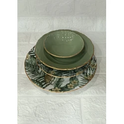 Набор столовой посуды SHA-00002532, керамика, разноцветный, 6 персон, 24 предметов Набор столовой посуды SHA-00002532, керамика, разноцветный, 6 персон, 24 предметов