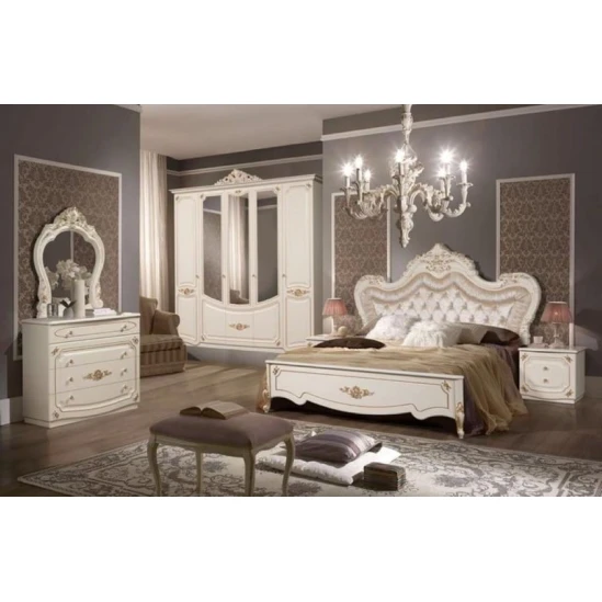 Спальный гарнитур Slonim mebel Adel Yod-52, бежевый Спальный гарнитур Slonim mebel Adel Yod-52, бежевый