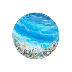 Panno Art by Ulviya Kakhramanova Dəniz dibi, epoksid qatran/teksturlu pasta, 70 sm