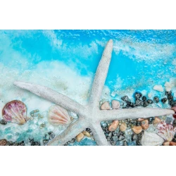 Panno Art by Ulviya Kakhramanova Dəniz dibi, epoksid qatran/teksturlu pasta, 70 sm