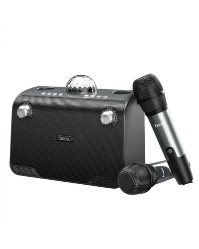 Портативная колонка Hoco BS41 Plus Karaoke Black + подарок беспроводные наушники Hoco EW64 White