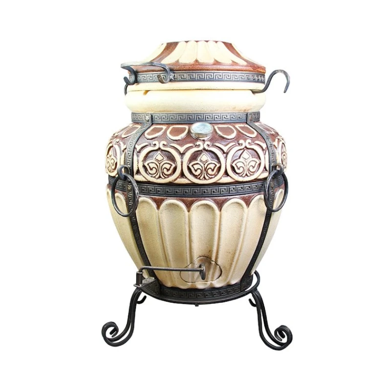 Тандыр для приготовления еды, работает на огне и углях