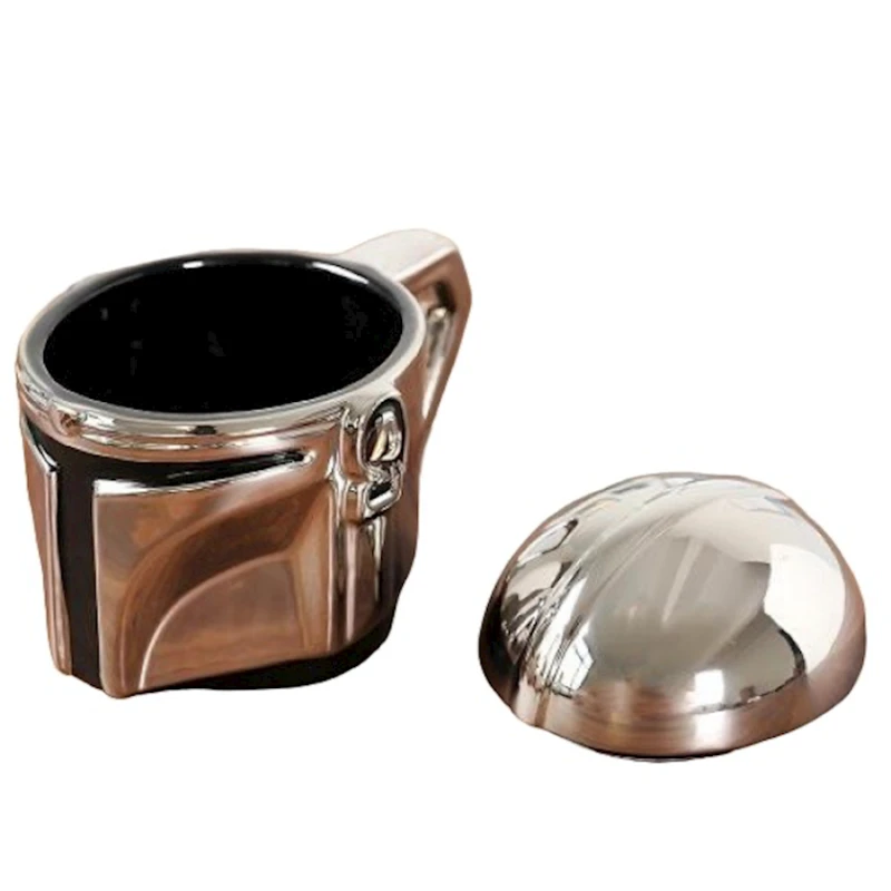 Fincan 3D Mandalorian, keramika, gümüşü, 500 ml