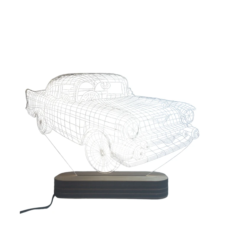 3D-gecə lampası TVG-01, 20x14 sm, göy