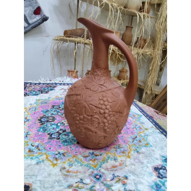 Кувшин глиняный 27000027, 2 л, коричневый