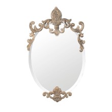 Divar güzgüsü Clayre&Eef, 33x3x52 sm, şüşə/metal, qızılı