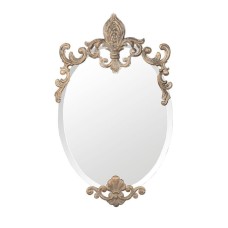Divar güzgüsü Clayre&Eef, 33x3x52 sm, şüşə/metal, qızılı