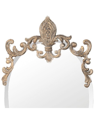 Divar güzgüsü Clayre&Eef, 33x3x52 sm, şüşə/metal, qızılı