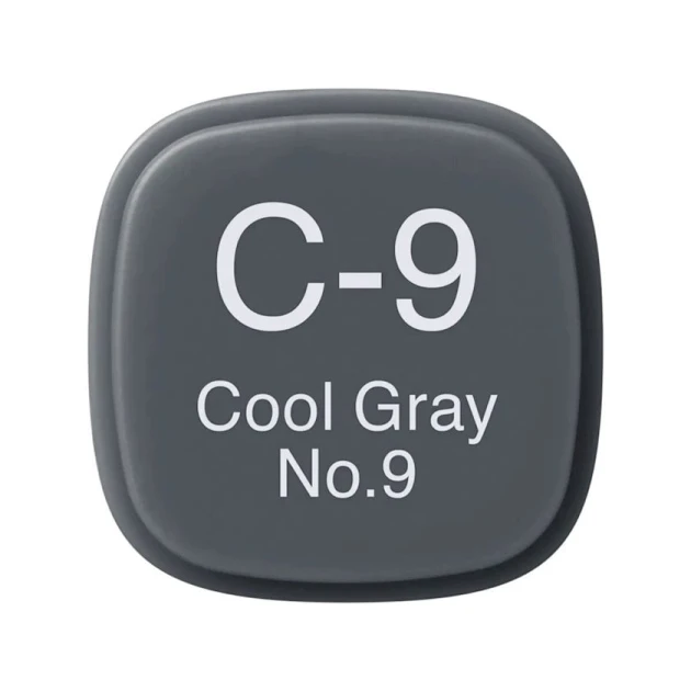 Маркер Copic Classic, C-9, Cool Gray, No.9, двусторонний, серый