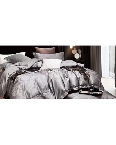 Yataq dəsti Maison Dor homestore_vm649, yorğan üzü 200x220 sm, mələfə 240x260 sm, yastıq üzü (2 əd) 50x70 sm, ikinəfərlik, satin, boz
