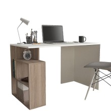Yazı masası Ev Plus 12115870, LDSP, ağ/qəhvəyi, 120x60x73 sm