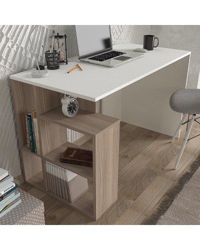 Yazı masası Ev Plus 12115870, LDSP, ağ/qəhvəyi, 120x60x73 sm