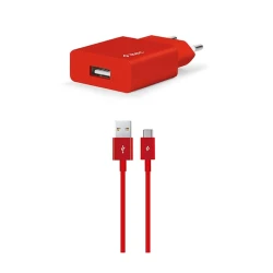 Сетевое зарядное устройство SmartCharger Travel Charger 2.1A Type-C Cable (2SCS20CK), Красный Сетевое зарядное устройство SmartCharger Travel Charger 2.1A Type-C Cable (2SCS20CK), Красный