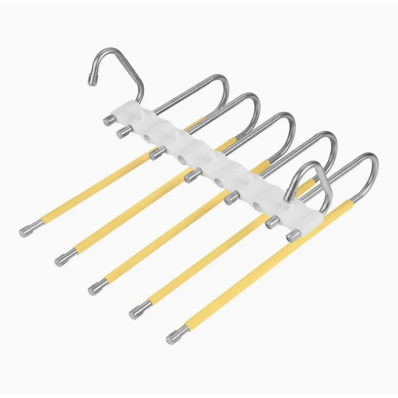Вешалка для брюк pano_100 пятислойная, желтая Вешалка для брюк pano_100 пятислойная, желтая