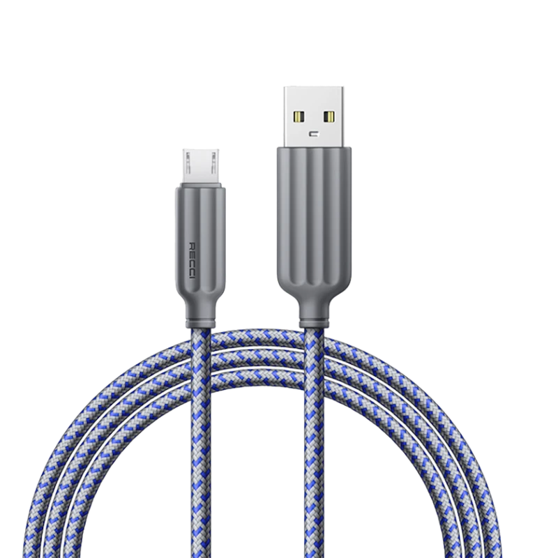 Кабель Micro USB Recci RTC-N23M, 1 м, серый