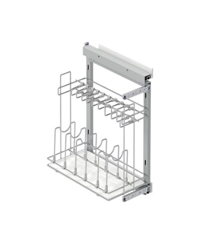 Tavaların saxlanılması üçün siyirtmə yeşik Starax S-2881-C, metal, gümüşü, 310x475x640 mm