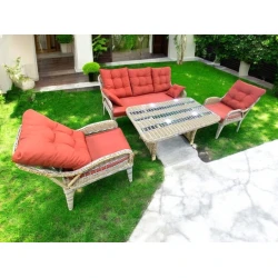 Bağ üçün mebel dəsti Raudi Eden Set MY53, divan 176x74x90 sm, kreslo 73x60x67 sm, masa 140x80x68 sm