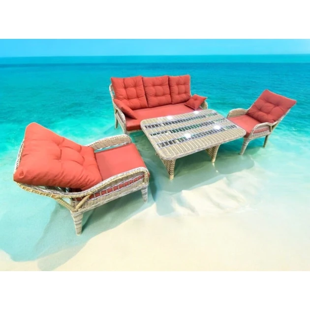 Комплект садовой мебели Raudi Eden Set MY53, диван 176x74x90 см, кресло 73x60x67 см, стол 140x80x68 см Комплект садовой мебели Raudi Eden Set MY53, диван 176x74x90 см, кресло 73x60x67 см, стол 140x80x68 см
