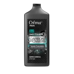 Мужской гель для душа и шампунь Crema Carbon Power 2in1 700 мл