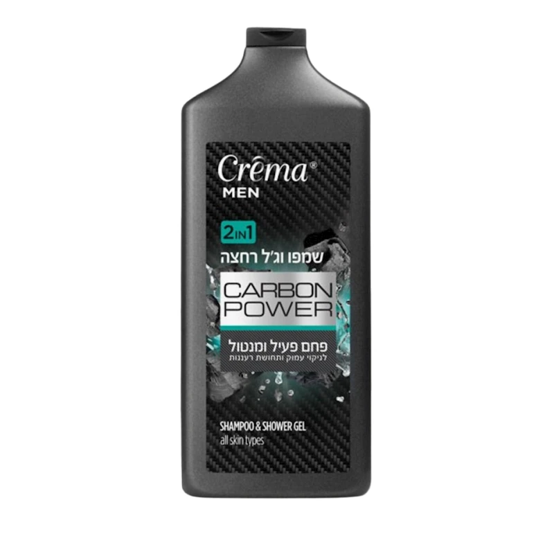Мужской гель для душа и шампунь Crema Carbon Power 2in1 700 мл