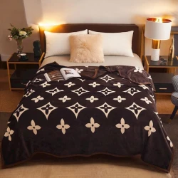 Örtük Luxe Cotton 000725, ikinəfərlik, 230x250 sm, qəhvəyi