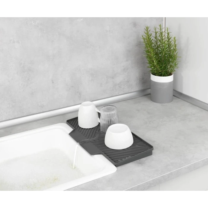 Коврик для сушки Wenko Neli, 20x40 см, пластик, серый