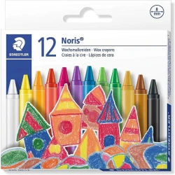 Восковые мелки Staedtler Noris, 12 шт, 8 мм