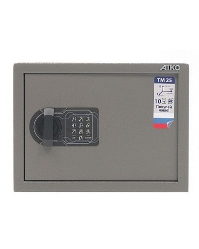 Ofis seyfi Aiko TM-25 EL, elektron kodlu, qəhvəyi, 250x340x280 mm