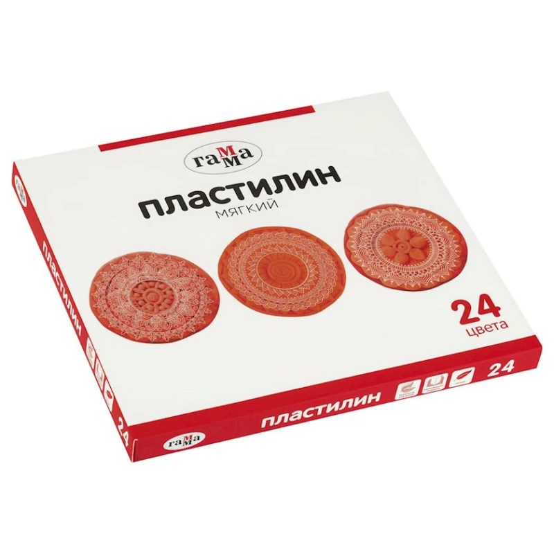 Пластилин Гамма 2001241, 24 цвета Пластилин Гамма 2001241, 24 цвета