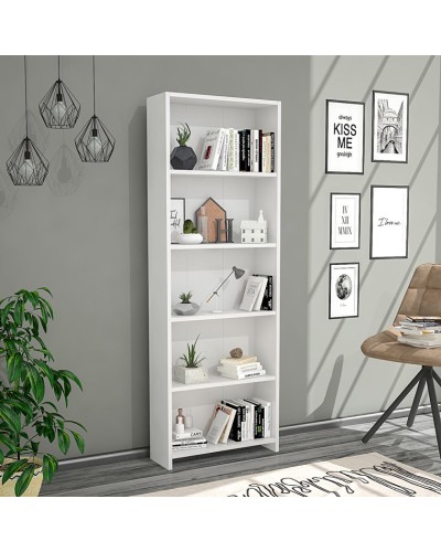 Stellaj ev_12116157, laminat, ağ, 56x20x169 sm