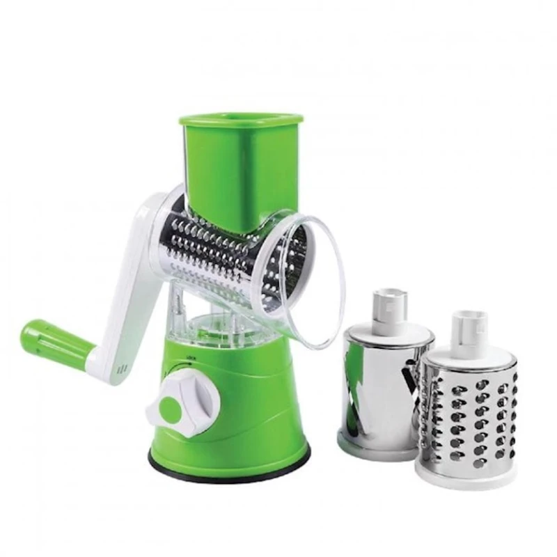 Çoxfunksiyalı tərəvəz doğrayan A-Plus, 26x11.5x24 sm, universal, 3 əd taxma, yaşıl