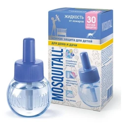 Жидкость от комаров для фумигатора Mosquitall Нежная защита для детей, 30 мл, 30 ночей Жидкость от комаров для фумигатора Mosquitall Нежная защита для детей, 30 мл, 30 ночей
