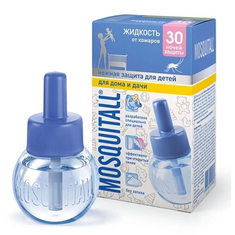 Жидкость от комаров для фумигатора Mosquitall Нежная защита для детей, 30 мл, 30 ночей Жидкость от комаров для фумигатора Mosquitall Нежная защита для детей, 30 мл, 30 ночей