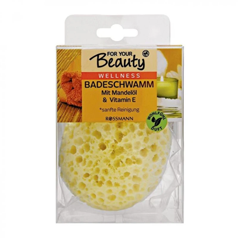 Təbii lif bədən üçün For Your Beauty, Badam yağı və E vitamini ilə, sarı Təbii lif bədən üçün For Your Beauty, Badam yağı və E vitamini ilə, sarı