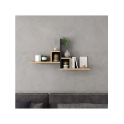 Настенная полка Art Mebel 93, ламинат, 46х90х20 см, бежевая Настенная полка Art Mebel 93, ламинат, 46х90х20 см, бежевая