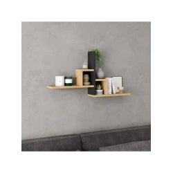 Настенная полка Art Mebel 93, ламинат, 46х90х20 см, бежевая Настенная полка Art Mebel 93, ламинат, 46х90х20 см, бежевая