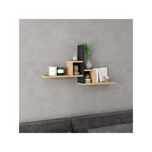 Настенная полка Art Mebel 93, ламинат, 46х90х20 см, бежевая