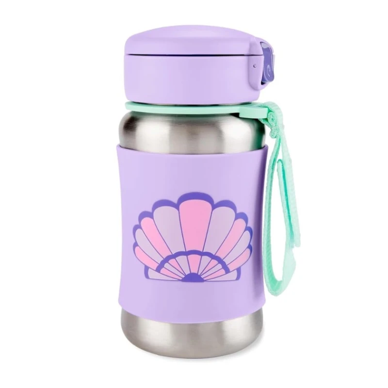 Бутылка для воды Skip Hop Spark Style Морская ракушка, нержавеющая сталь, 350 мл, 12+ мес Бутылка для воды Skip Hop Spark Style Морская ракушка, нержавеющая сталь, 350 мл, 12+ мес