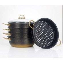 Mantı bişirici Oms SHA-00004373, qranit, qara, 32 sm