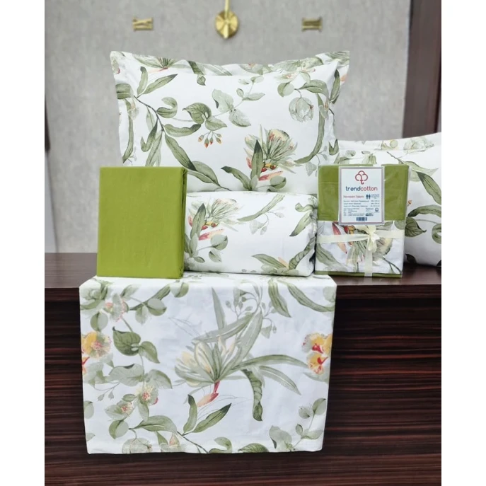 Yataq dəsti Trend Cotton 00004500, yorğan üzü 200x220 sm, mələfə 240x260 sm, 2 yastıq üzü 50x70 sm, ikinəfərlik, pambıq, rəngbərəng