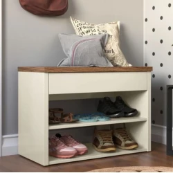 Ayaqqabı üçün tumba Art Mebel 90, laminat, krem, 45х70х30 sm