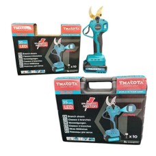 Bağban qayçısı Makota S32, elektrik, mavi, universal, bıçaq uzunluğu 50 mm, ümumi uzunluq 25 sm, PVC tutacaq, sürüşməyən tutacaq - TMakota_TM_S32_S100M