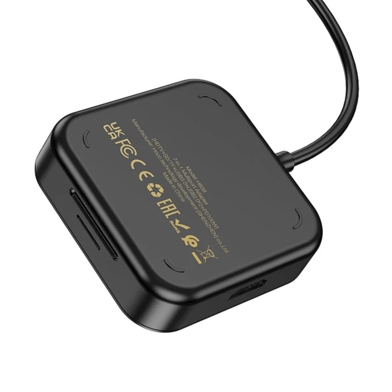 USB конвертор Hoco HB38 7 in 1 Black USB конвертор Hoco HB38 7 in 1 Black