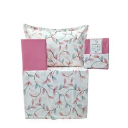 Комплект постельного белья Trend Cotton TK-TC-012, односпальный, хлопок, белый/розовый