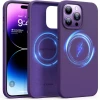 Çexol Magnetic Silicone Torras Apple iPhone 14 Pro üçün Purple Çexol Magnetic Silicone Torras Apple iPhone 14 Pro üçün Purple