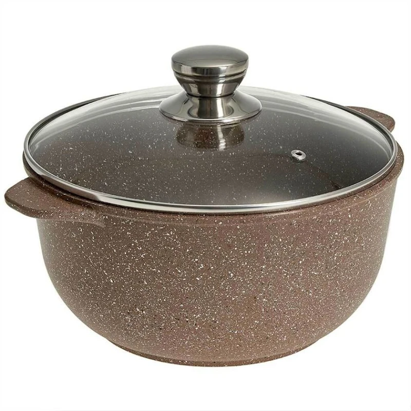 Кастрюля Gardarika GRQZKR24, 4 л, 24 см, алюминий, коричневая