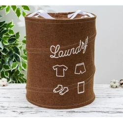 Корзина для белья EM14CIT2, коричневая, 36x41 см