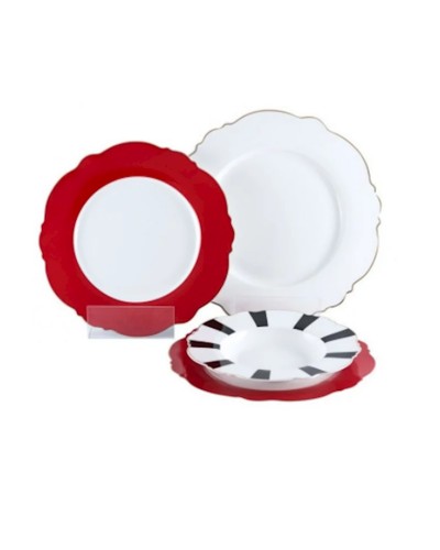 Yemək servizi Gipfel Modern 3873, 18 əd, diametr 31, 28, 23 sm, farfor, 6 nəfərlik